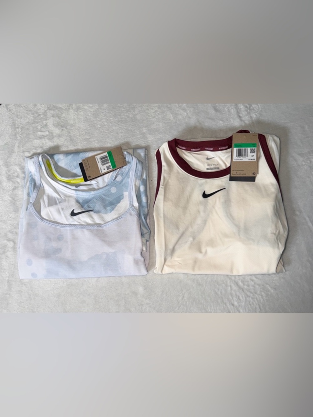 Nike Court Slam Lot Of 2 Tennis Dress Wmns Sz XL Melbourne & Roland Garros Paris